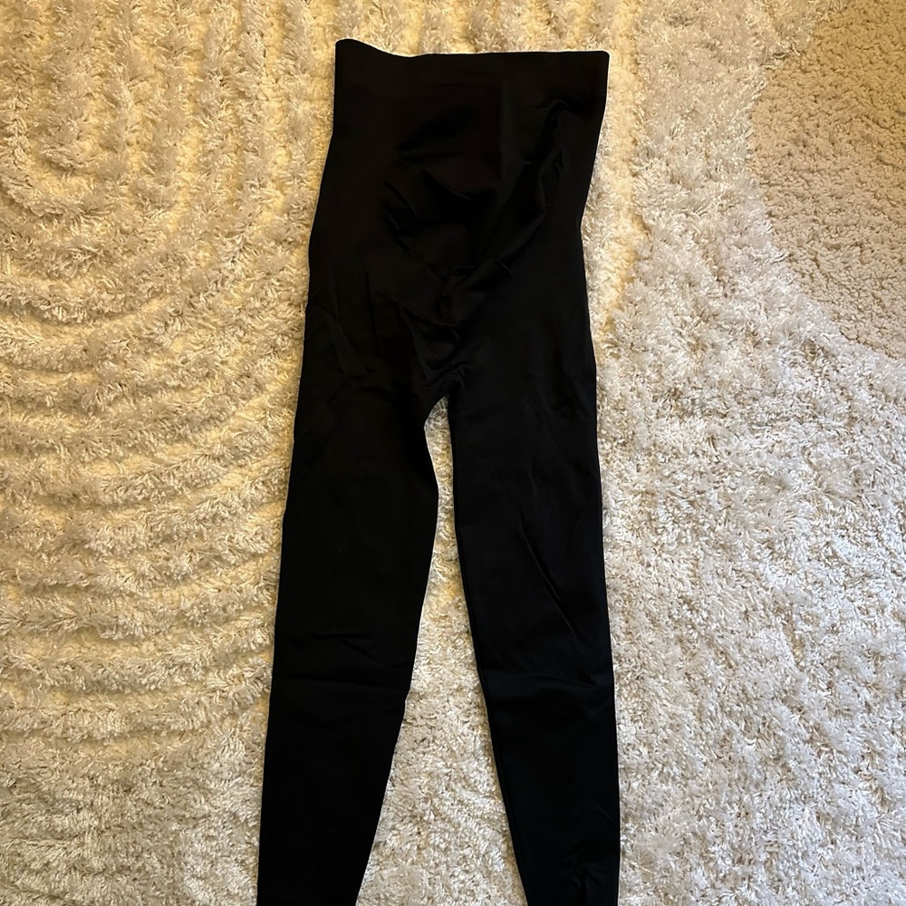 Blanqi black maternity belly support leggings